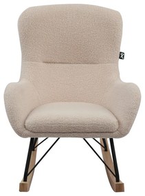 Bézs buklé gyerek hintafotel Rocky – Vipack