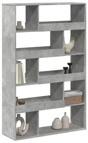 betonszürke szerelt fa könyvespolc 100 x 33 x 156,5 cm
