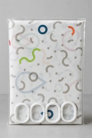 Zuhanyfüggöny - NEW WATER DROP - Impregnált textil - 180 x 200 cm