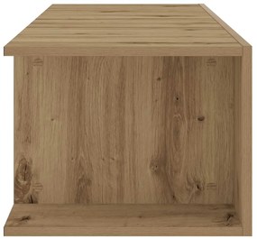 kézműves tölgy szerelt fa TV-szekrény LED-ekkel 135x39x30 cm