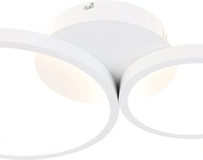 Fehér mennyezeti lámpa LED-del, 3 fokozatú fényerő-szabályozóval, 4 lámpás - Lupolo