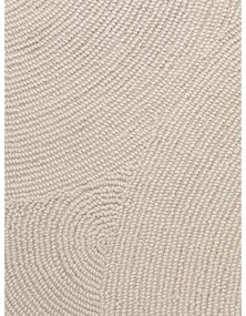 Világos natúr színű kézi szövésű gyapjú kerek szőnyeg ø 150 cm Eleni Natural White – Hanse Home