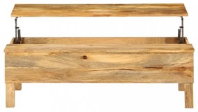 tömör mangófa dohányzóasztal 110 x 55 x 35 cm