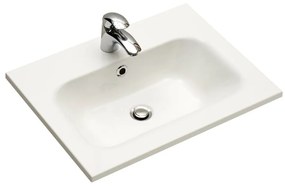 Fehér öntött márvány mosdókagyló 61x46 cm Set 923 - Pelipal