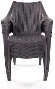 Tavira rattan hatású kerti szék Antracit-Bar N