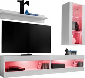 Rtv bútor szett Tivoli SET5 Fehér/Fehér, Rgb LED-ek