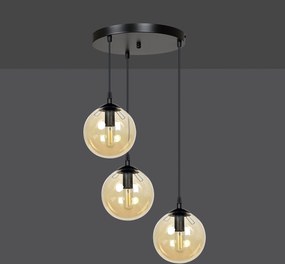 Emibig modern függeszték cosmo borostyán fekete emi713/3prem