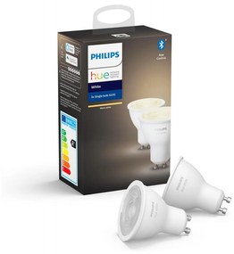 Philips KÉSZLET 2x LED Dimmelhető izzó Philips Hue WHITE GU10/5,2W/230V 2700K P3083