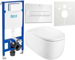Set WC csésze Roca Beyond A3460B7S00, beépíthető keret Roca Duplo A890070020, A801B8200B, A890195000, A890063000