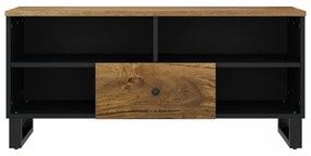 tömör mangófa és szerelt fa TV-szekrény 100 x 33 x 46 cm