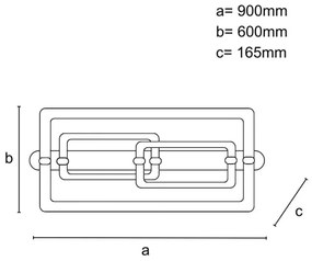 Fényerőszabályozható LED mennyezeti lámpa LED/280W/230V 3000-6500K + távirányító