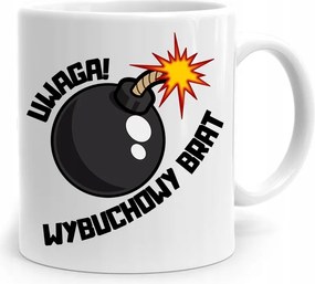 Bögre Ajándék Testvérnek Figyelem Robbanó Testvér nyomott mintával