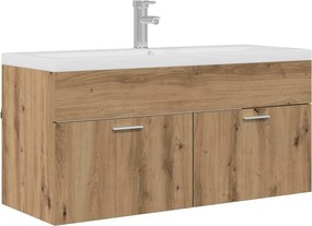 vidaXL Fürdőszoba Székény Artisan tölgy 100 x 38,5 x 46 cm Faanyag