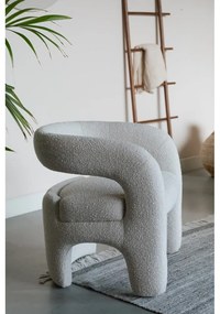 Fehér buklé fotel Nova – White Label