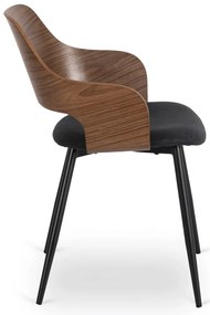 Étkezőszék Dió/Fekete Színben. ORBI