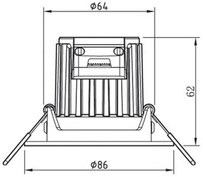 Philips ABROSA 1xLED/9W/230V IP44 állítható fürdőszobai lámpa