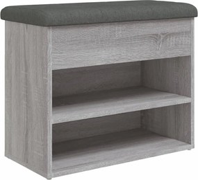 vidaXL szürke sonoma színű szerelt fa cipőtároló pad 62 x 32 x 50 cm