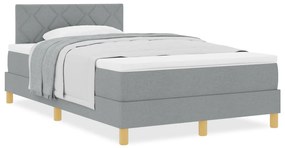 Box Spring Ágy Matracokkal Világosszürke 120x200 cm Szövet