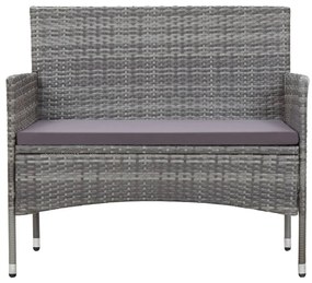 vidaXL szürke polyrattan kerti pad 105 cm