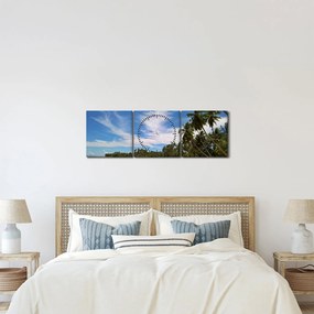 Kép a strandról (órával) (90x30 cm)