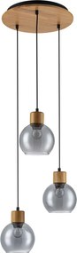Italux modern függeszték velma füstös fa itxpnd-67505-3-wd