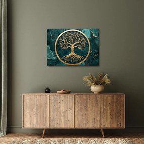 Kép – Márványban lévő arany életfa (70x50 cm)