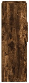füstös tölgy színű szerelt fa magasszekrény 45 x 42,5 x 124 cm