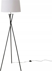 Állólámpa Fekete Háromlábú Fém Modern Fehér 158 X 44 CM
