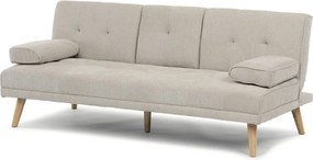 Háromszemélyes kihúzható kanapé, bézs, szövet, ASB-C3034 CRM2