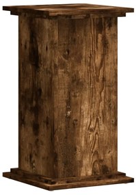 füstös tölgy színű szerelt fa növényállvány 33 x 33 x 60 cm