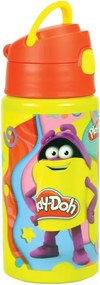 Play-Doh Happy alumínium szívószálas kulacs akasztóval 500 ml