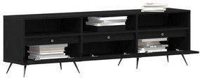 TV Szekrény Fekete 150x30x44,5 cm Műanyag