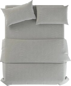 Szürkészöld egyszemélyes len ágyneműhuzat 135x200 cm Stone – Native Natural