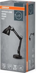Osram - Asztali lámpa DESK LINE 1xE27/11W/230V fekete