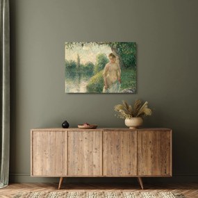 Üveg kép - Camille Pissarro, The Bather, reprodukciók (70x50 cm)
