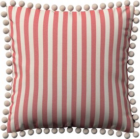 Párnahuzat 45x45 piros-fehér csíkos (1,5cm)
