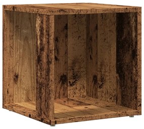 antik fa színű szerelt fa kisasztal 33 x 33 x 34 cm