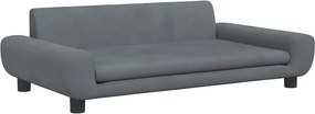 vidaXL sötétszürke bársony gyerekkanapé 100 x 45 x 33 cm