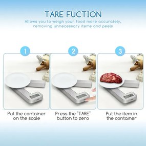 Aigostar összecsukható konyhai mérleg 5 kg, króm kivitel