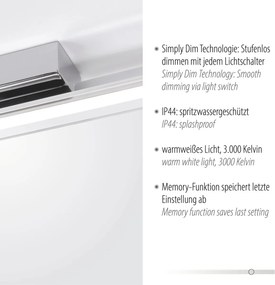 Paul Neuhaus modern tükör világítás timon króm pln9108-17