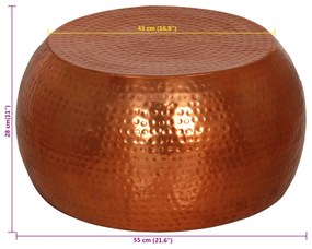 sárgaréz színű alumínium dohányzóasztal Ø55 x 28 cm