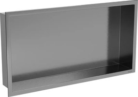 Mexen X-Wall-R beépített polc peremmel 60 x 30 cm, gun grey szálcsiszolt - 19E0603010