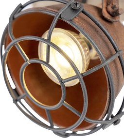 Okos spotlámpa rozsdabarna színben fával, 2 WiFi GU10-zel - Gina