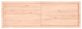 kezeletlen tömör tölgyfa fali polc 180x60x(2-6) cm