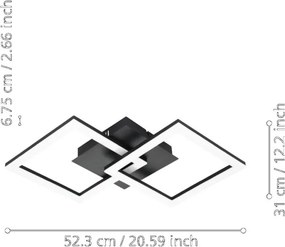 EGLO 900316 PARANDAY-Z Modern LED Mennyezeti Lámpa Fehér, Fekete LED IP20