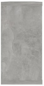4 db betonszürke szerelt fa fali polc 100 x 15 x 30 cm