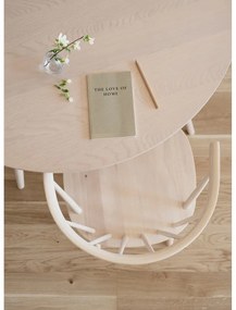 Kerek étkezőasztal tölgyfa dekoros asztallappal 115x115 cm Yumi - Rowico