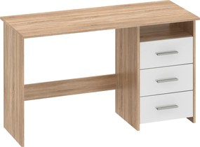Számítógépasztal, sonoma tölgyfa/fehér, LARISTOTE NEW