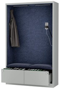 Sally 1150mm korpus Szary - siedzisko Granatowy