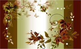 Fotótapéta Virágok Pasztell Pillangók 350x250 Finom Tavaszi Design +ragasztó